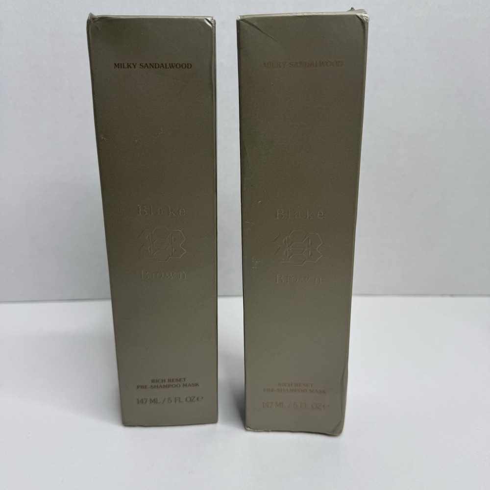 Blake Brown Rich Reset Pre-Shampoo Mask 5oz Milky Sandalwood LOT OF 2 Box Damage
